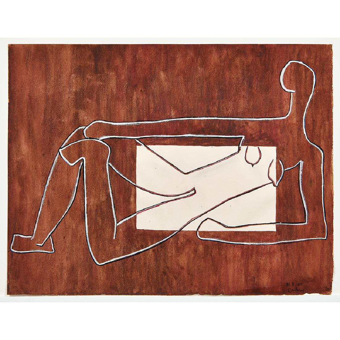 Mary Callery, Reclining Nude, 1945: Mary Callery (American, 1903-1977) Reclining Nude, 1945 watercolor and gouache on paper signed and dated "21.8.45" lower right 9 3/4" x 12 1/2" Provenance: Mary Callery Donald W. Porter, Valley Cottag