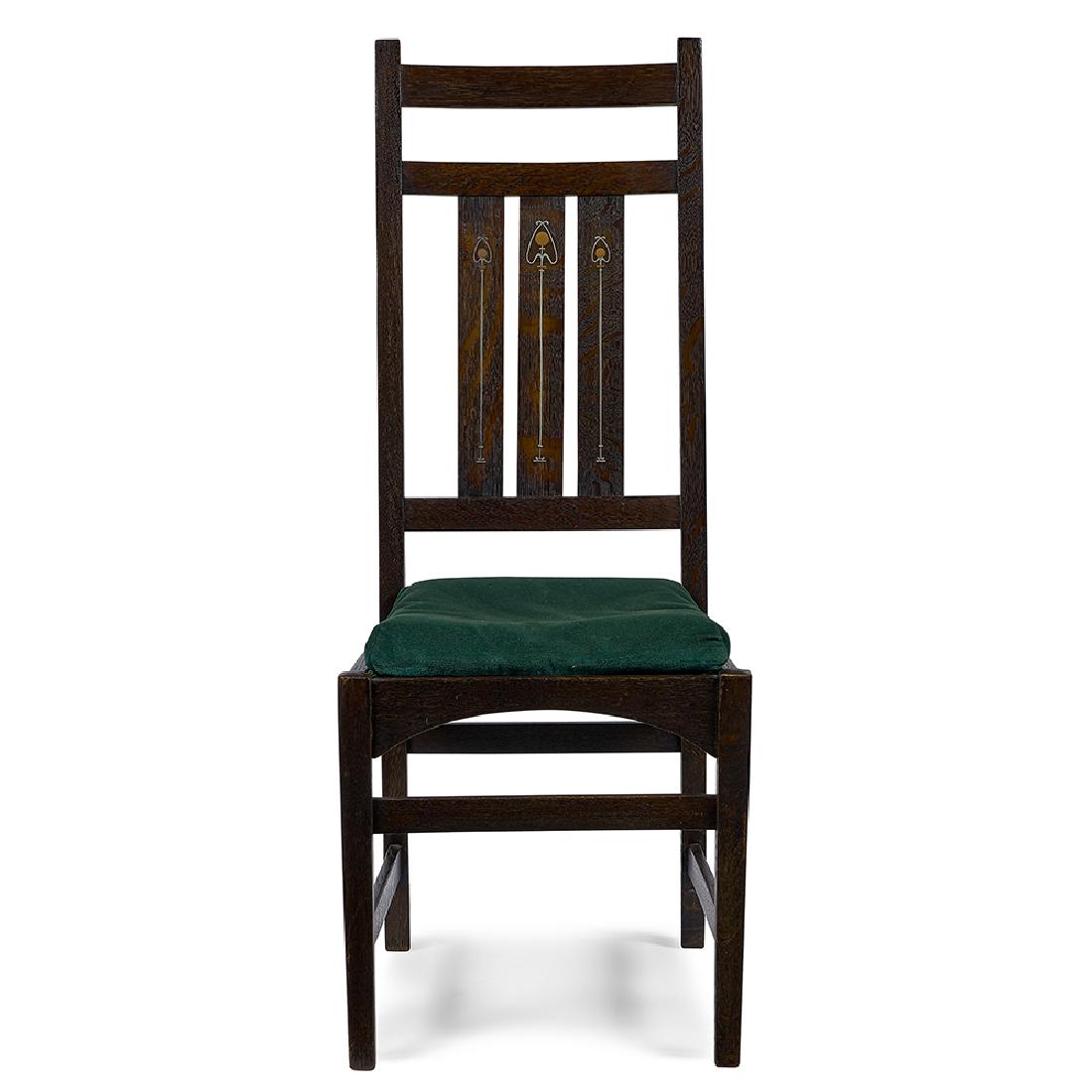 Gustav Stickley / Harvey Ellis inlaid side chair (1 of 1)
