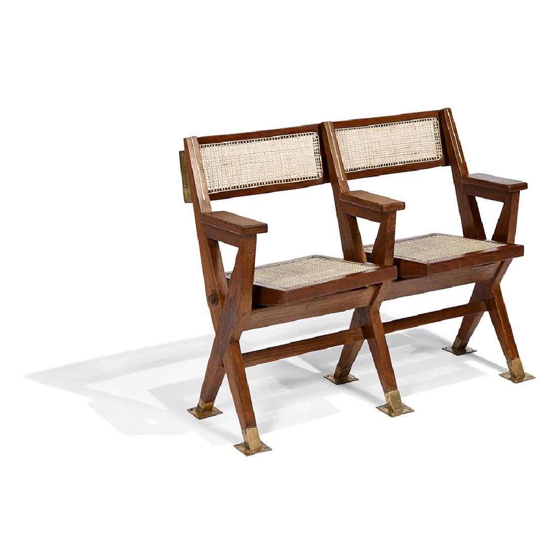 Pierre Jeanneret two-seat Theater Bench (1 of 2)