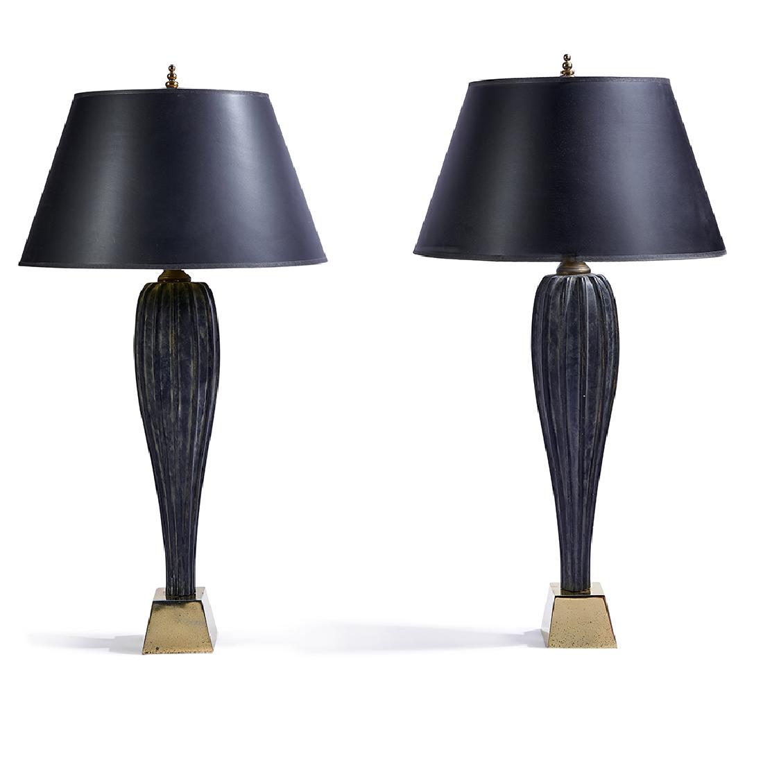 Hollywood Regency style lamps, pair (1 of 1)