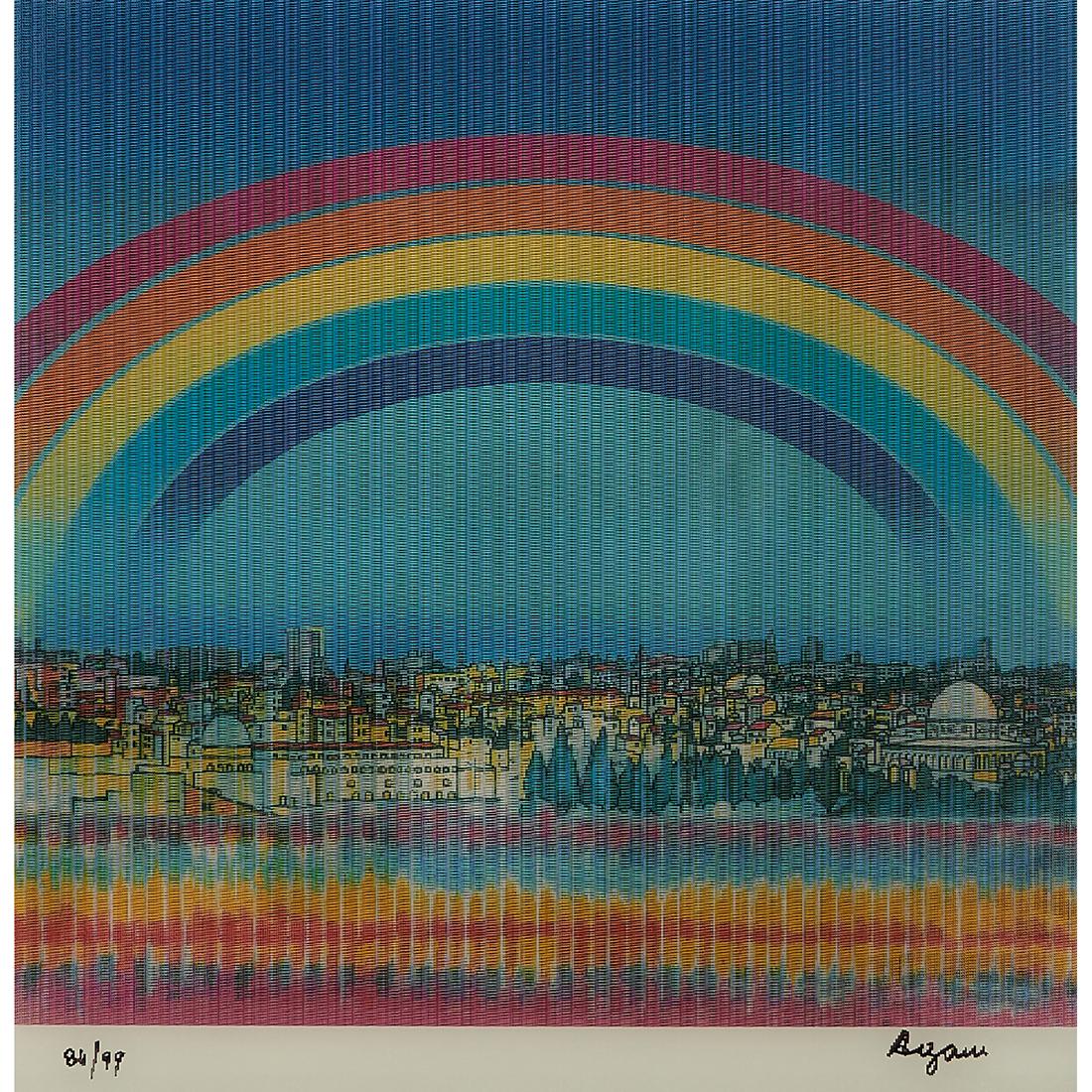 Yaacov Agam, Jerusalem Double Rainbow (1 of 6)