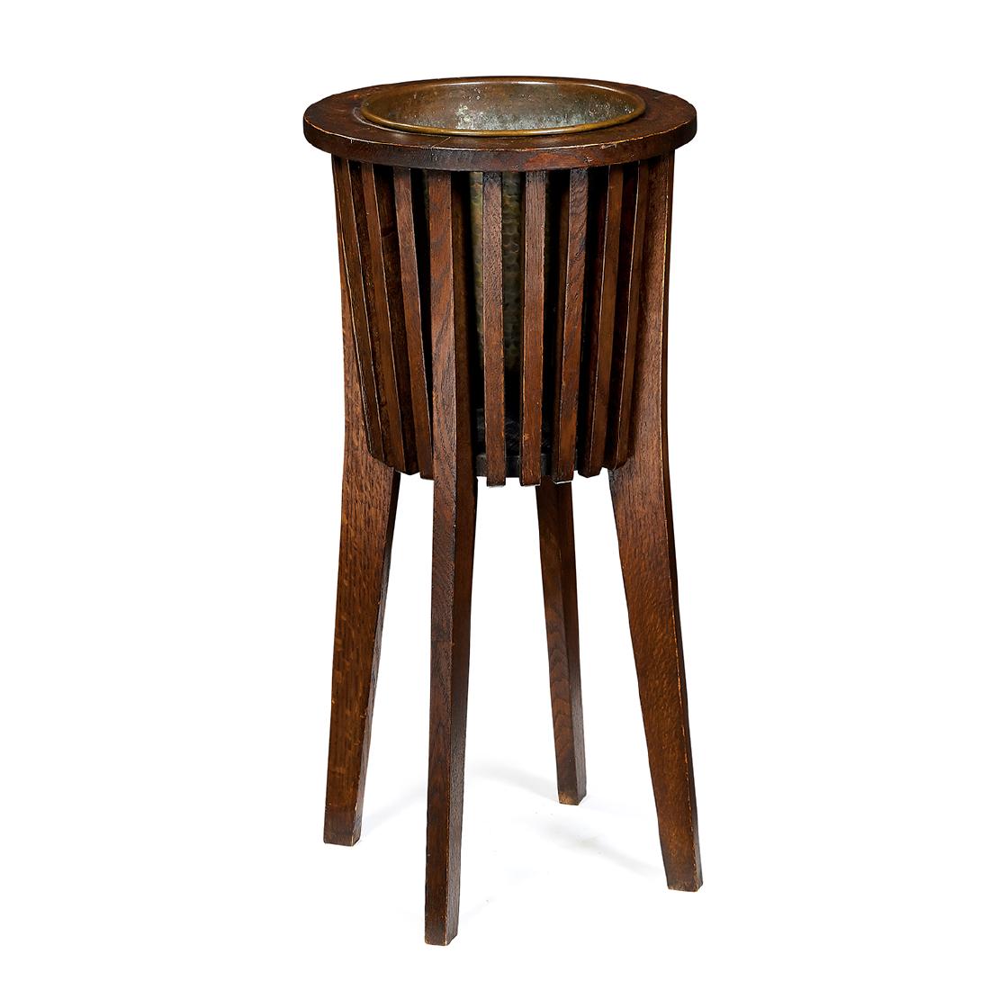 Lakeside Craft Shop, Oak Jardiniere Stand, #H35 (1 of 1)