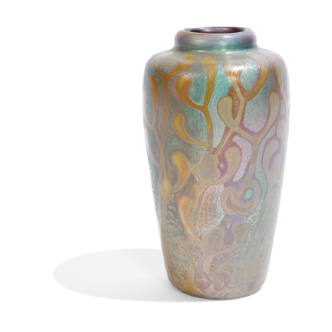 Weller Pottery Company, Sicard Mistletoe Vase (1 of 4)