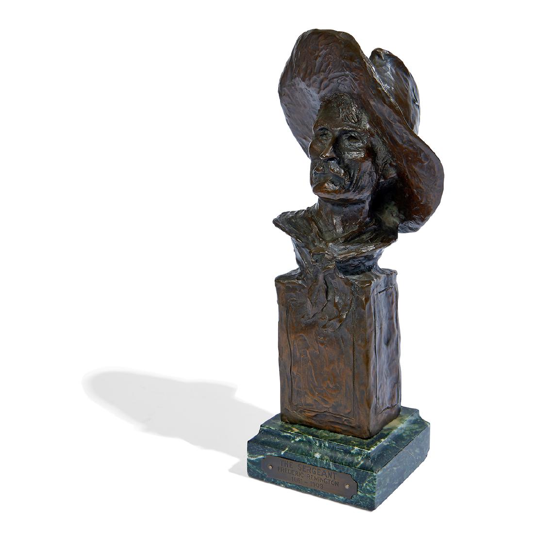 after Frederick Remington, "Sergeant" Bronze Bust (1 of 8)