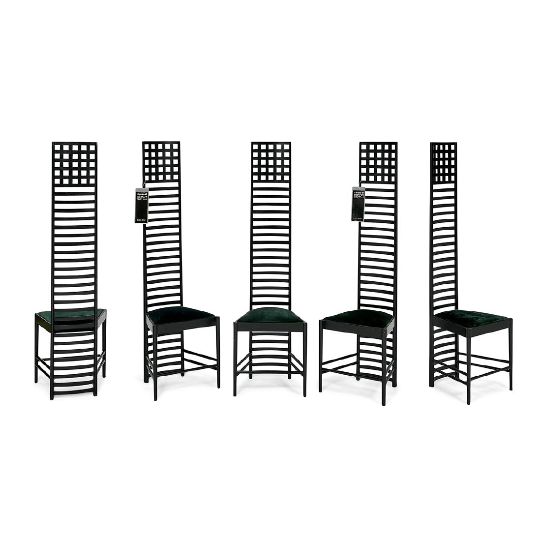 Charles Rennie Mackintosh Hill House chairs, five (1 of 2)