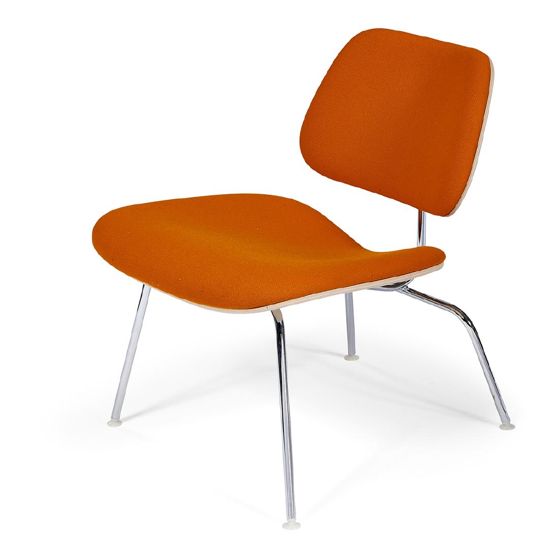Charles & Ray Eames for Herman Miller LCM chair: Charles Eames (1907–1978) & Ray Eames (1912–1988) for Herman Miller LCM chair Zeeland, Michigan ash, chromed steel, upholstery Eames Office / Herman Miller tag 22"w x 24"d x 26"h