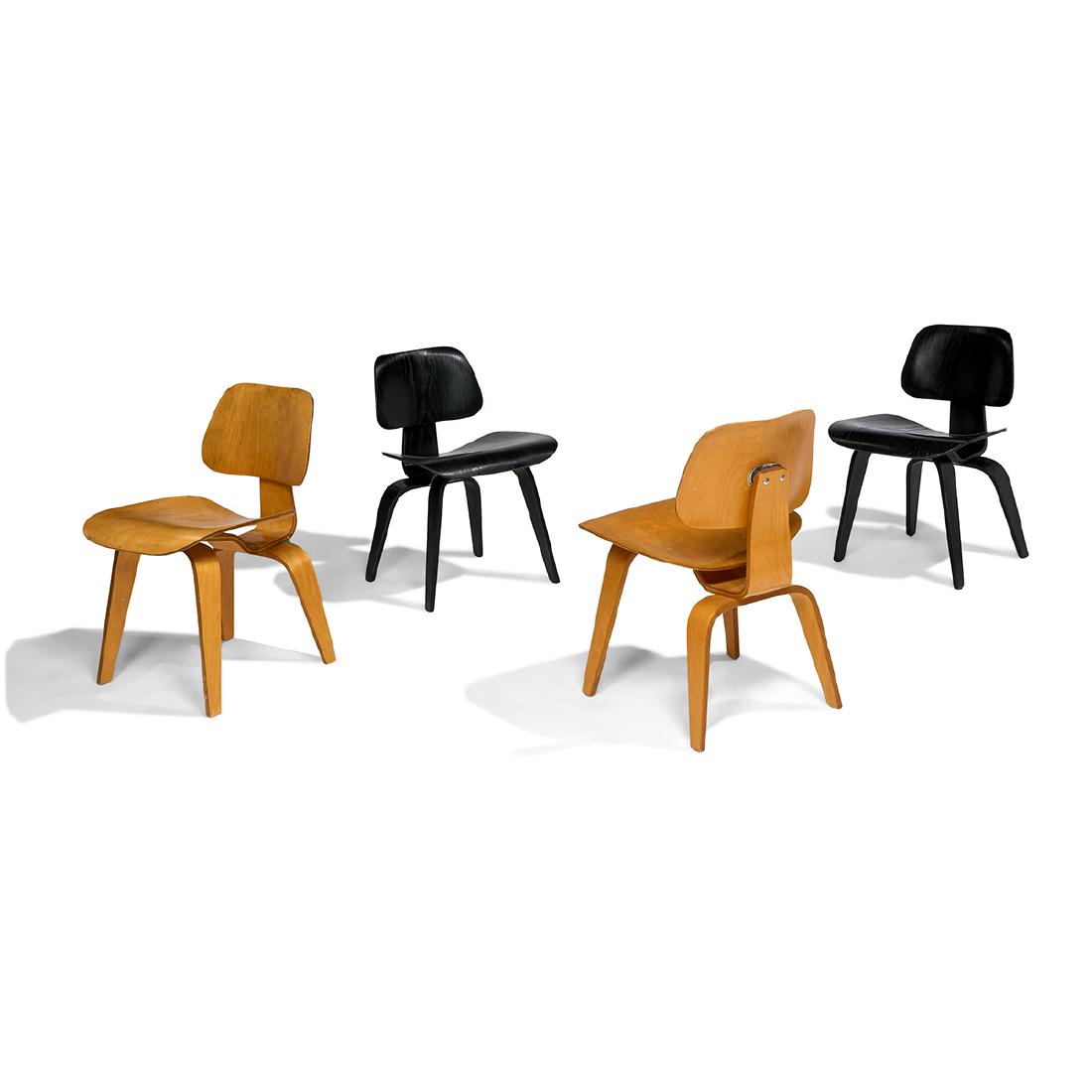 Charles & Ray Eames Herman Miller DCWs, four (1 of 1)