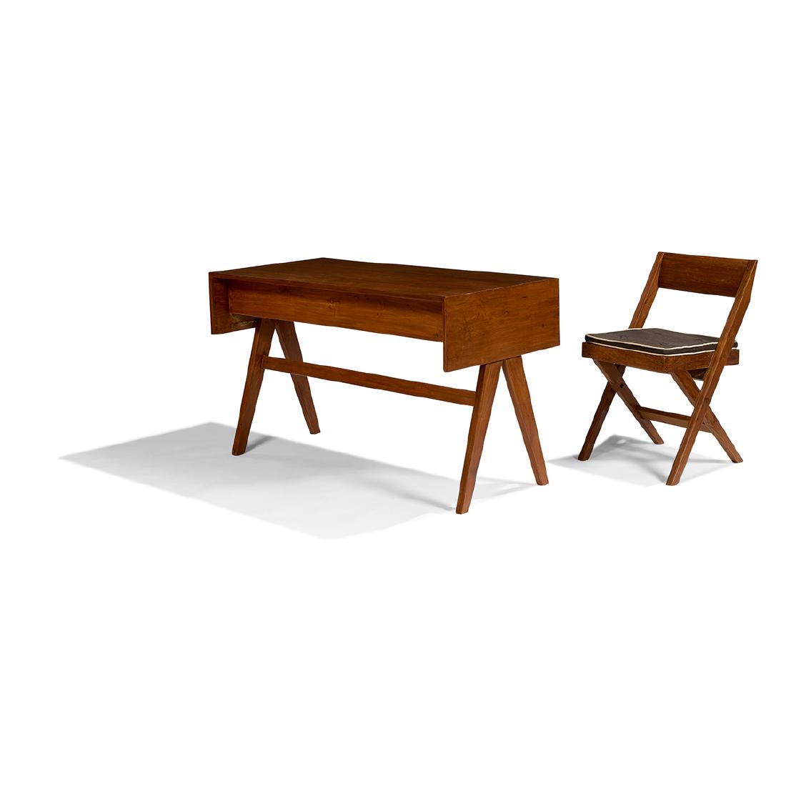 Pierre Jeanneret Student desk and Library chair (1 of 1)
