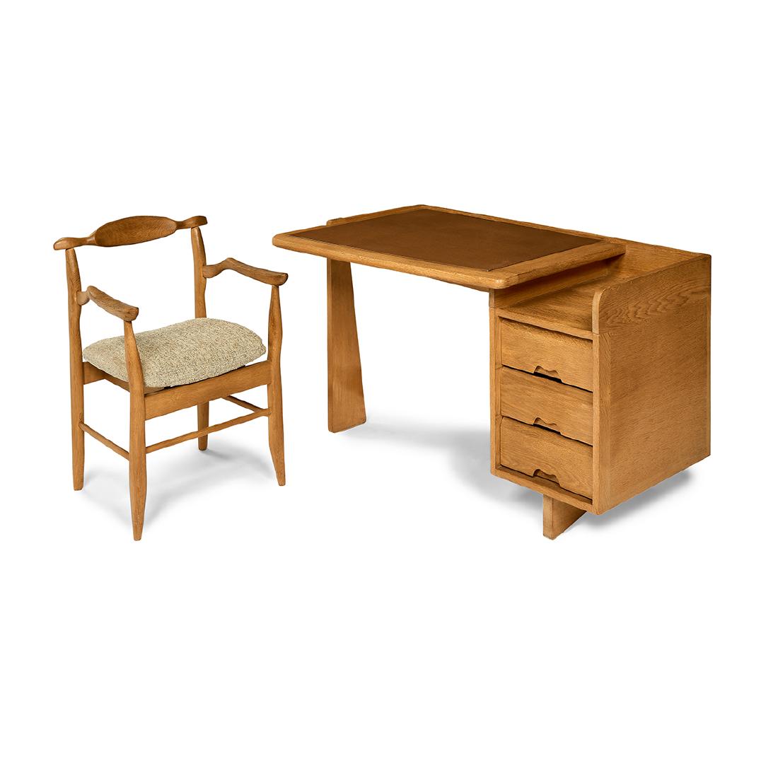 Chambron & Guillerme desk & chair, France (1 of 1)