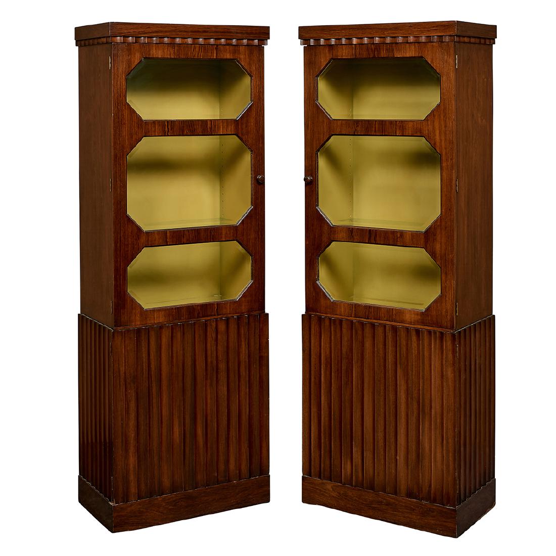 Art Deco display cabinets, pair (1 of 1)
