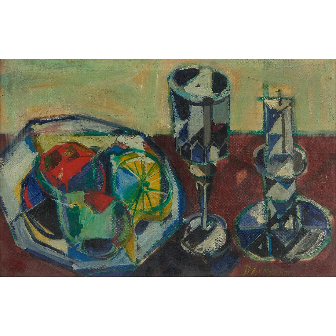 Daniel Dalmbert, Still Life, oil on canvas: Daniel Dalmbert (French, b. 1918) Still Life oil on canvas signed lower right 8 1/2" x 12 1/2"