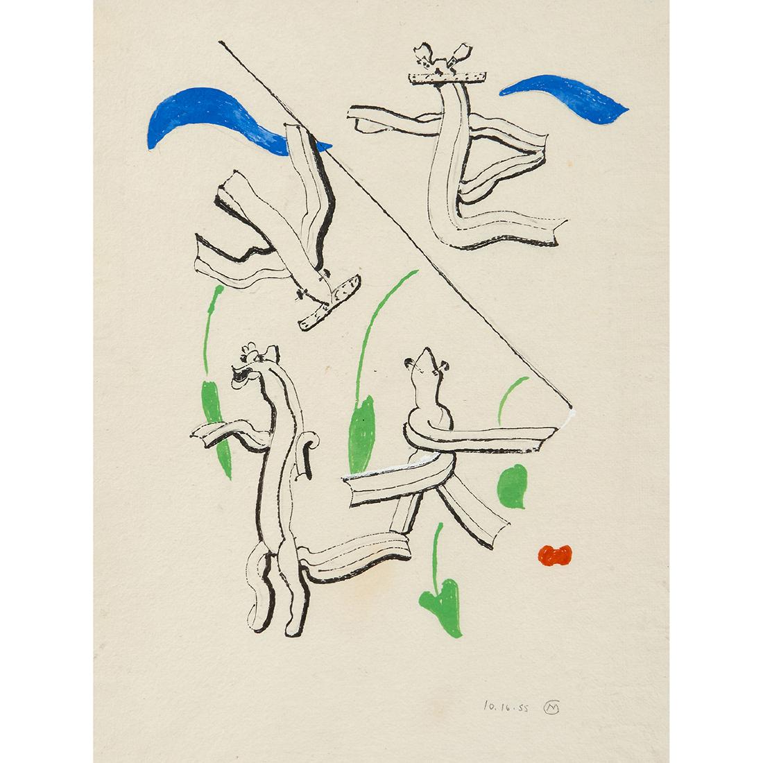 Mary Callery, Studies, 1955, three works: Mary Callery (American, 1903-1977) Studies, 1955 (a group of three works) gouache and ink on paper each signed and dated each approximately 17 1/4" x 12"