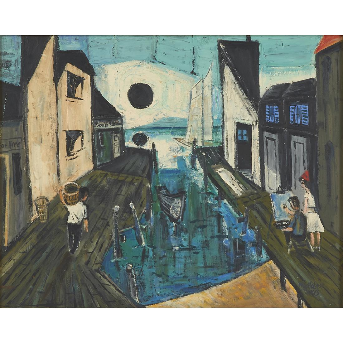 Nicholas Takis, Wharf Scene (1 of 2)