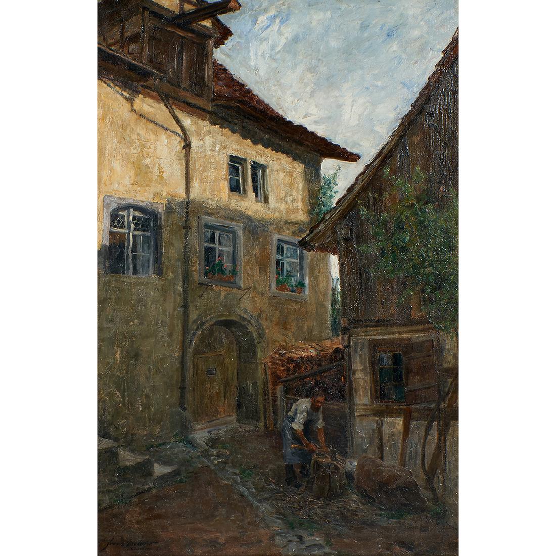 Franz Multerer, Man Chopping Wood (1 of 2)