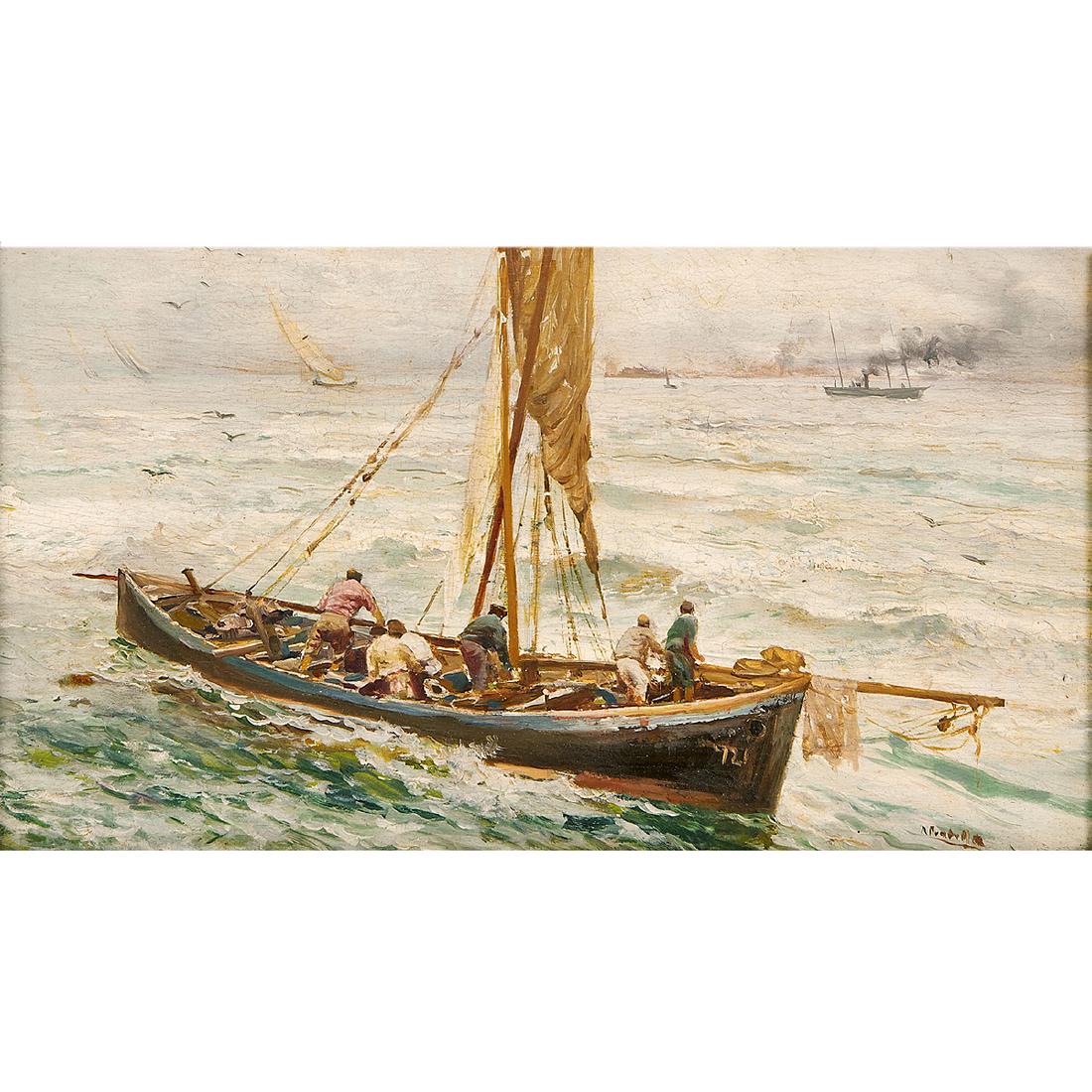 Artist Unknown, Ship at Sea (1 of 2)