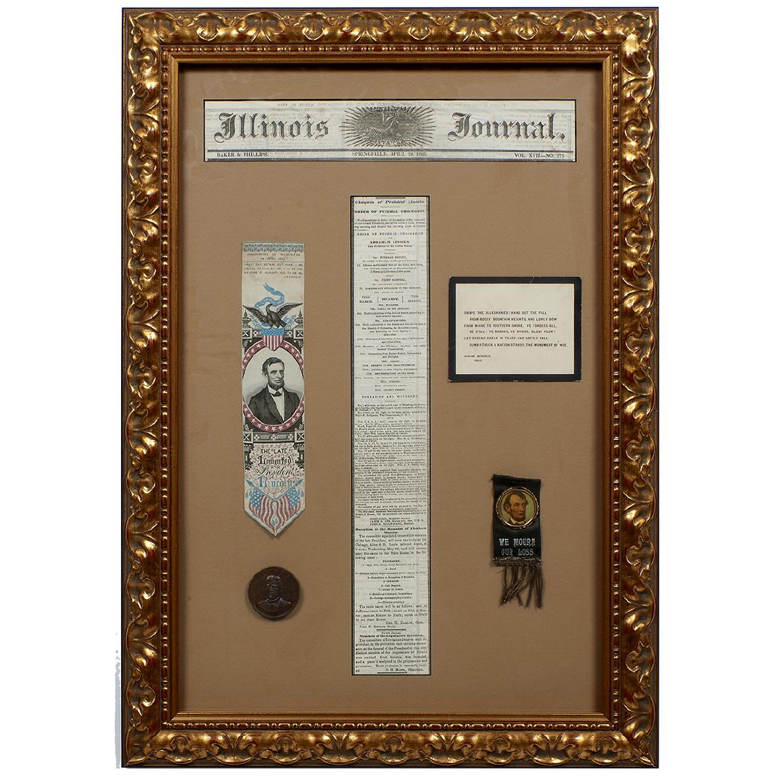Abraham Lincoln (3) Framed Funeral Groupings (1 of 3)