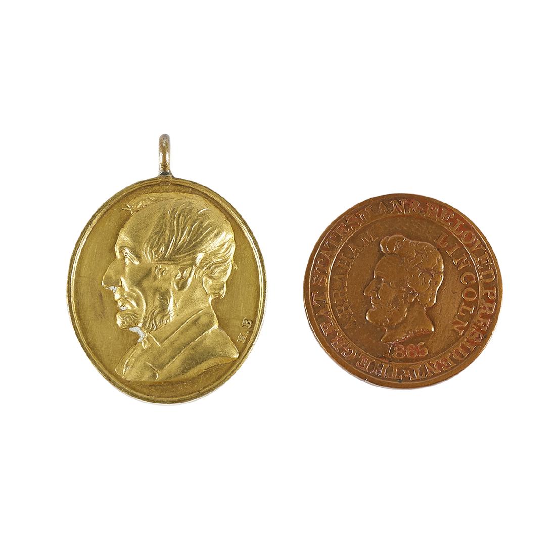 Abraham Lincoln Mortuary Medals / Tokens (1 of 2)