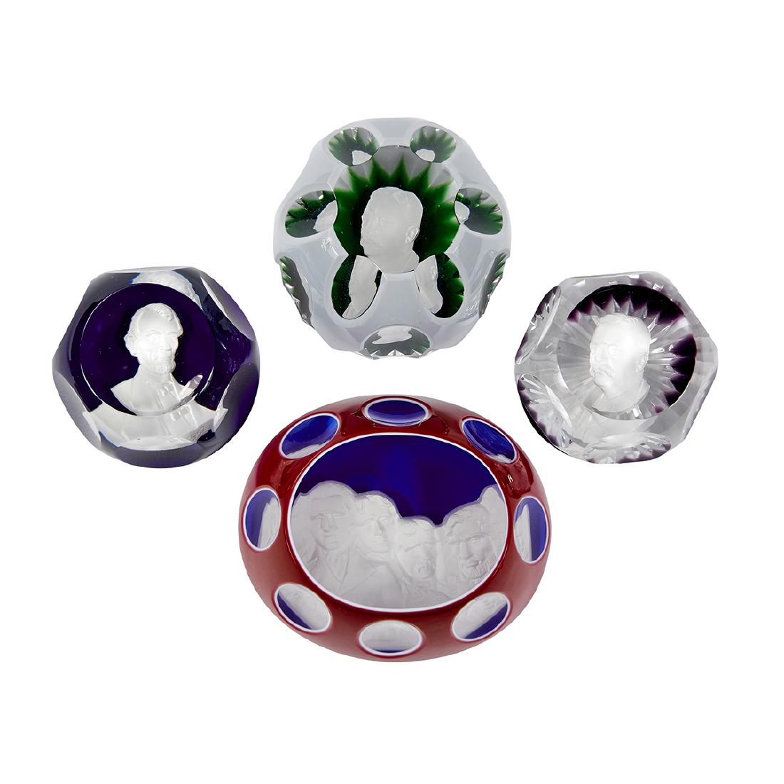 Baccarat (4) American Presidents Paperweights (1 of 4)