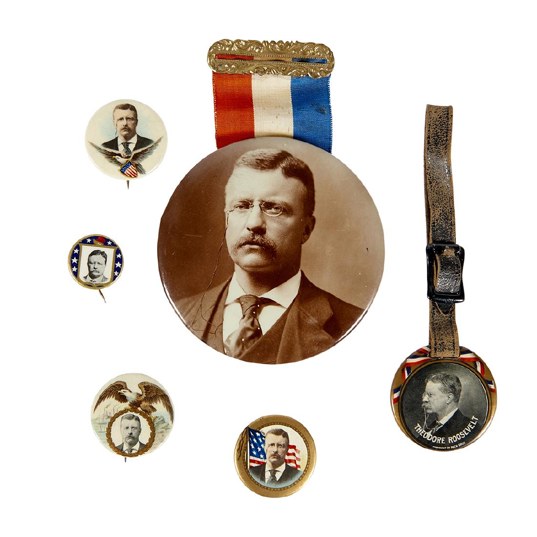 Theodore Roosevelt Group of (6) Portrait Items (1 of 2)