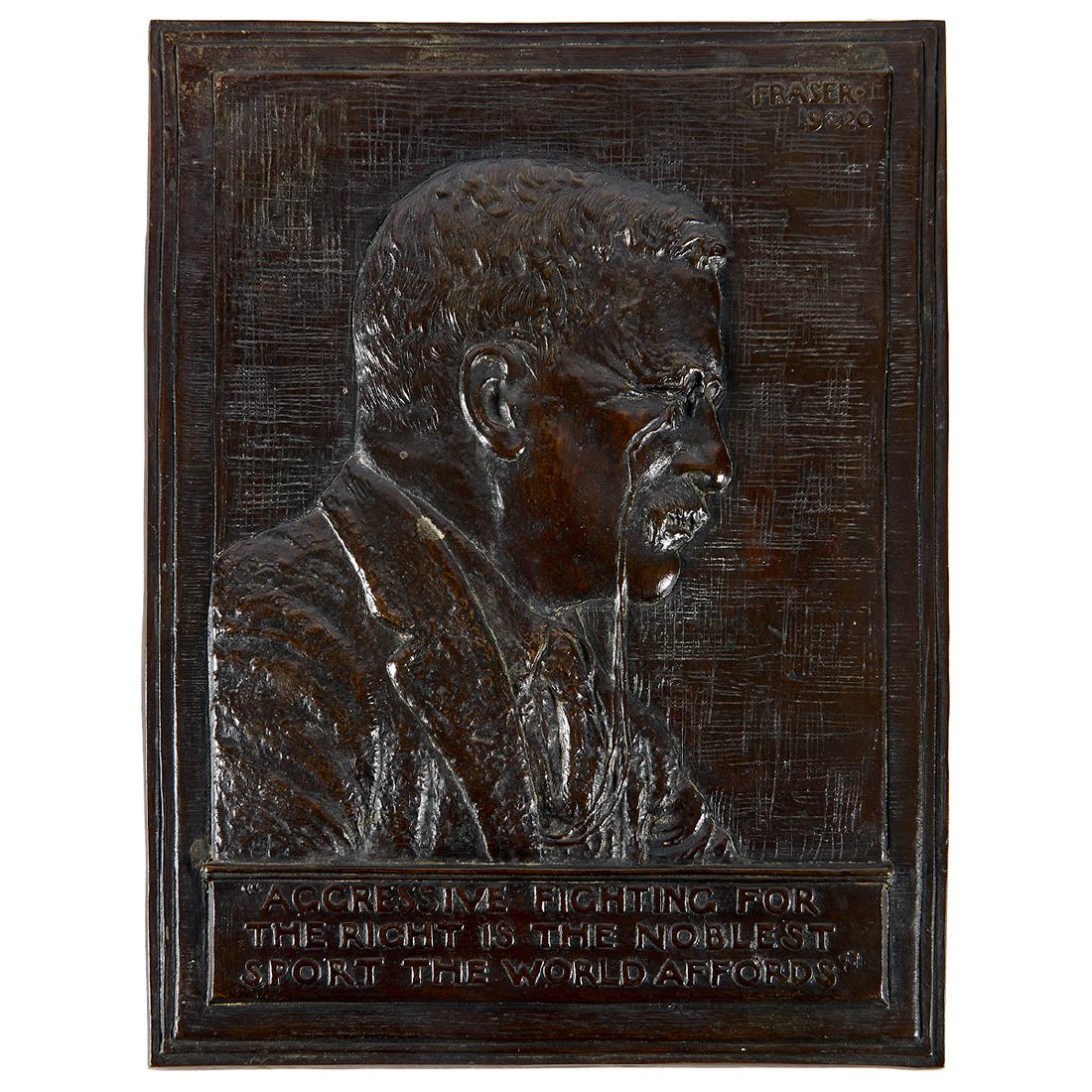 James Earle Fraser, Roosevelt Bas Relief Plaque (1 of 2)