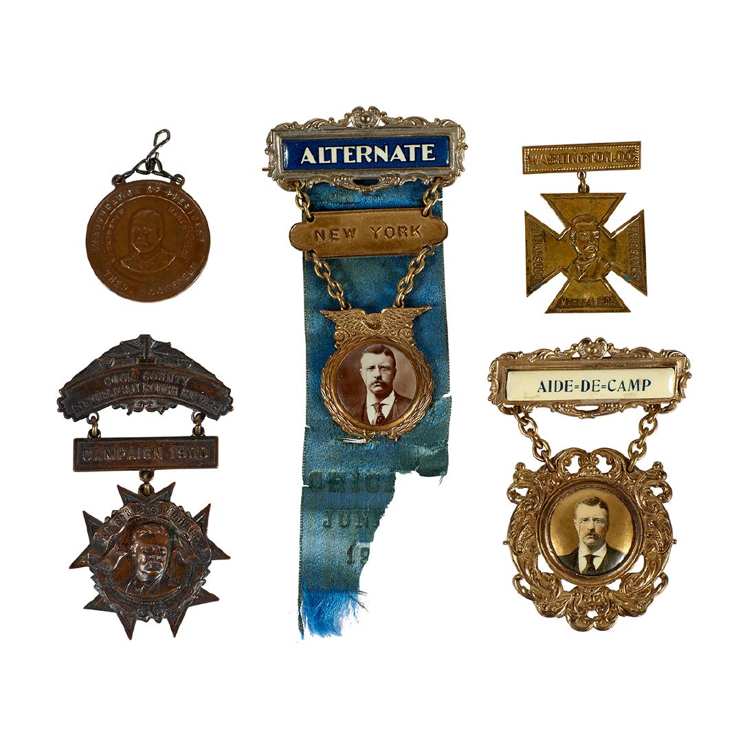 Theodore Roosevelt, (5) Campaign/Inaugural Items (1 of 2)