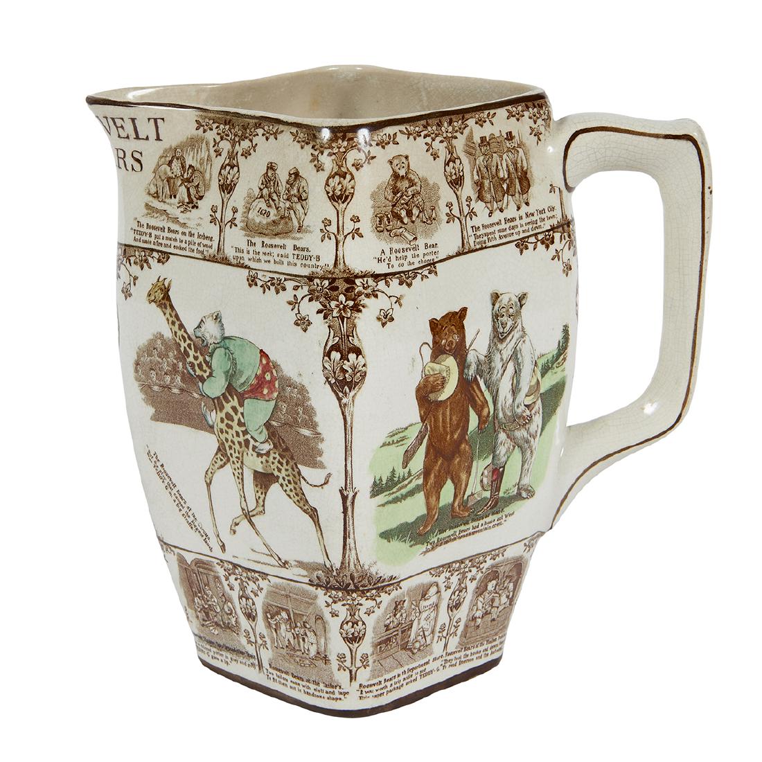 Buffalo Pottery, Roosevelt Bears Pitcher (1 of 4)