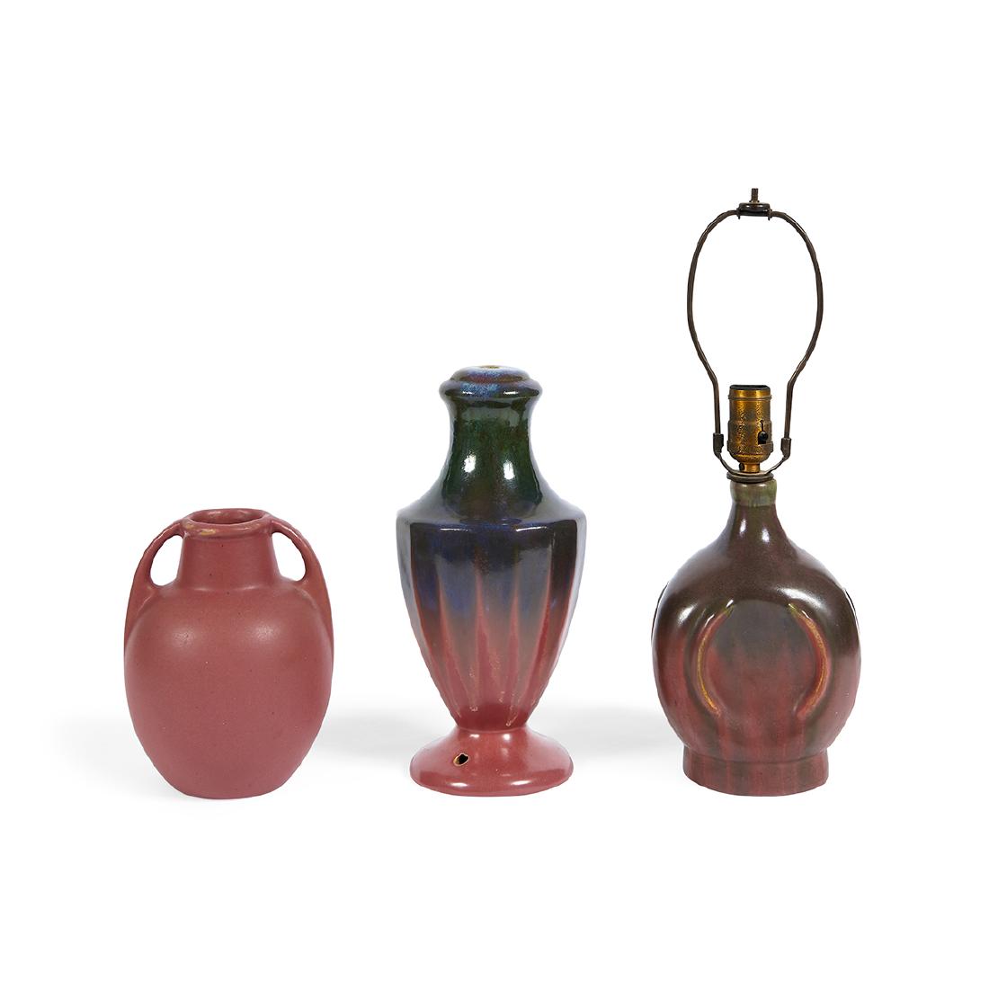 Fulper Pottery Co. Vasekraft lamp bases, two (1 of 3)