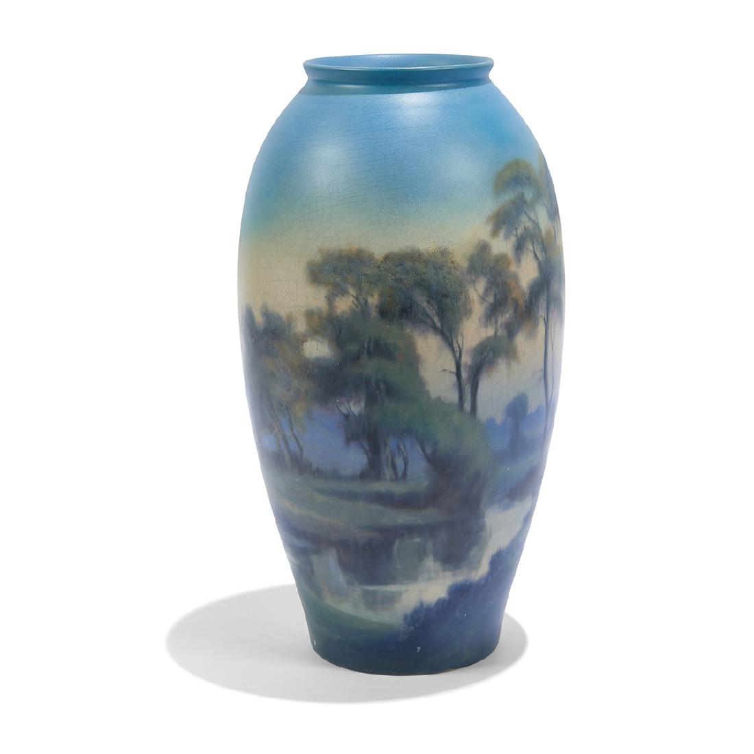 F. Rothenbusch Rookwood Pottery Landscape vase (1 of 4)
