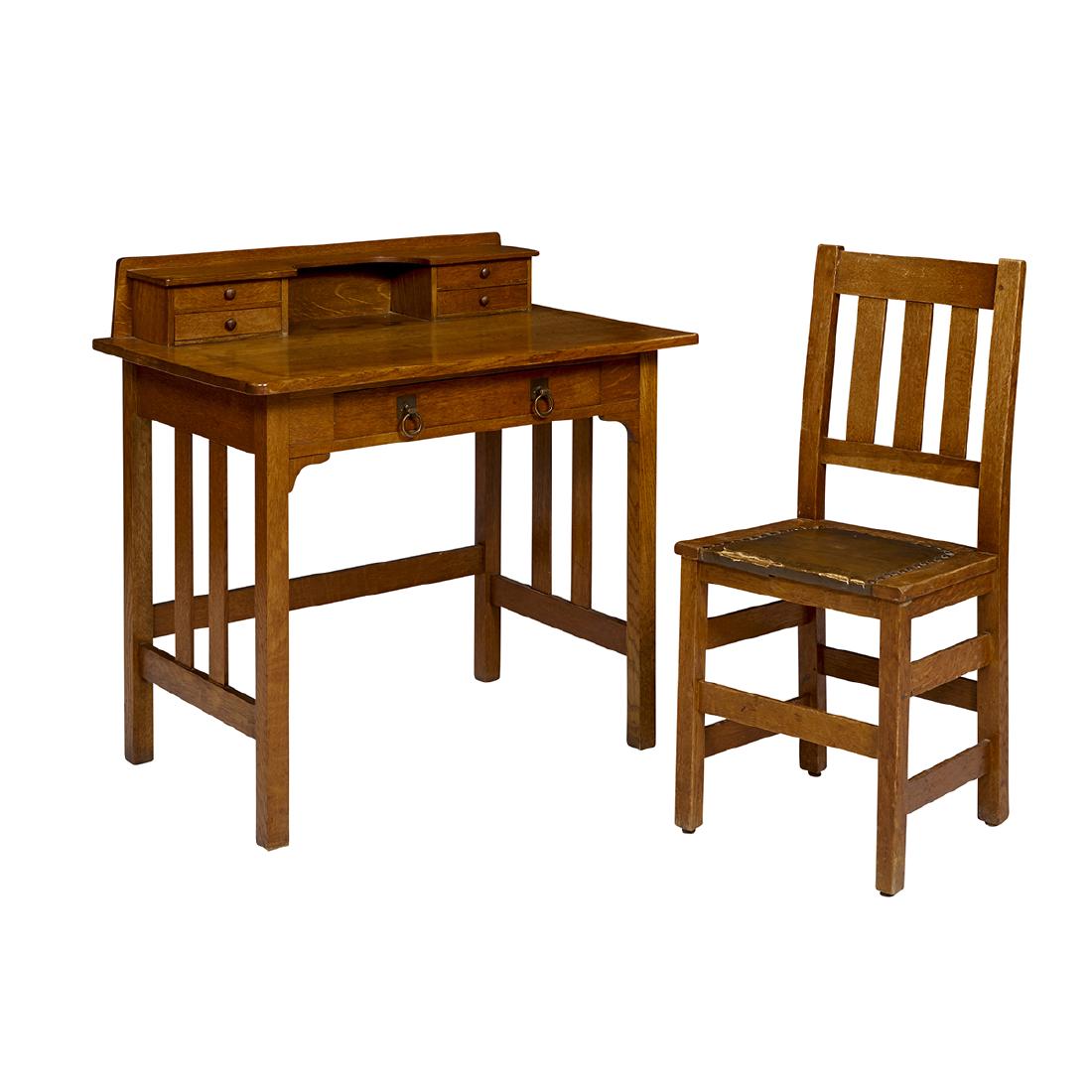 Stickley Brothers desk, #6172, and chair, #325 (1 of 1)