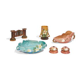 Roseville Pottery Co. group of six articles (1 of 1)