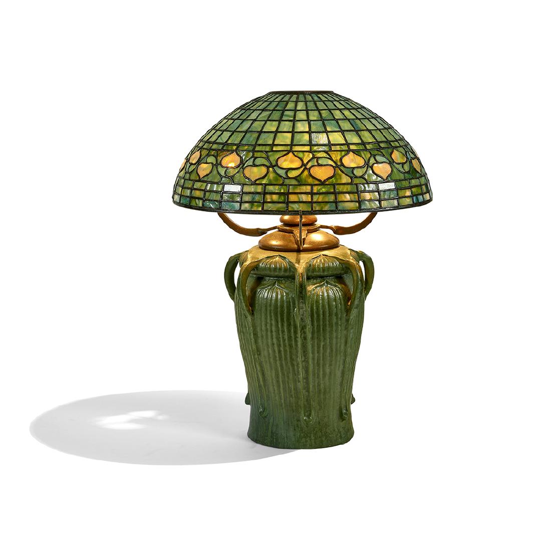 Ephraim Pottery Tiffany Studios Style lamp shade (1 of 5)