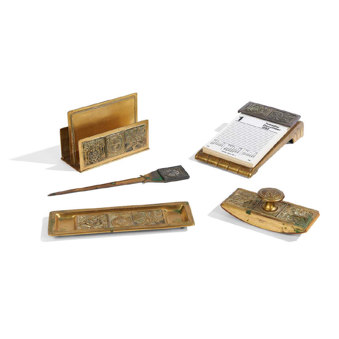 Tiffany Studios Bookmark three-piece desk set (1 of 3)