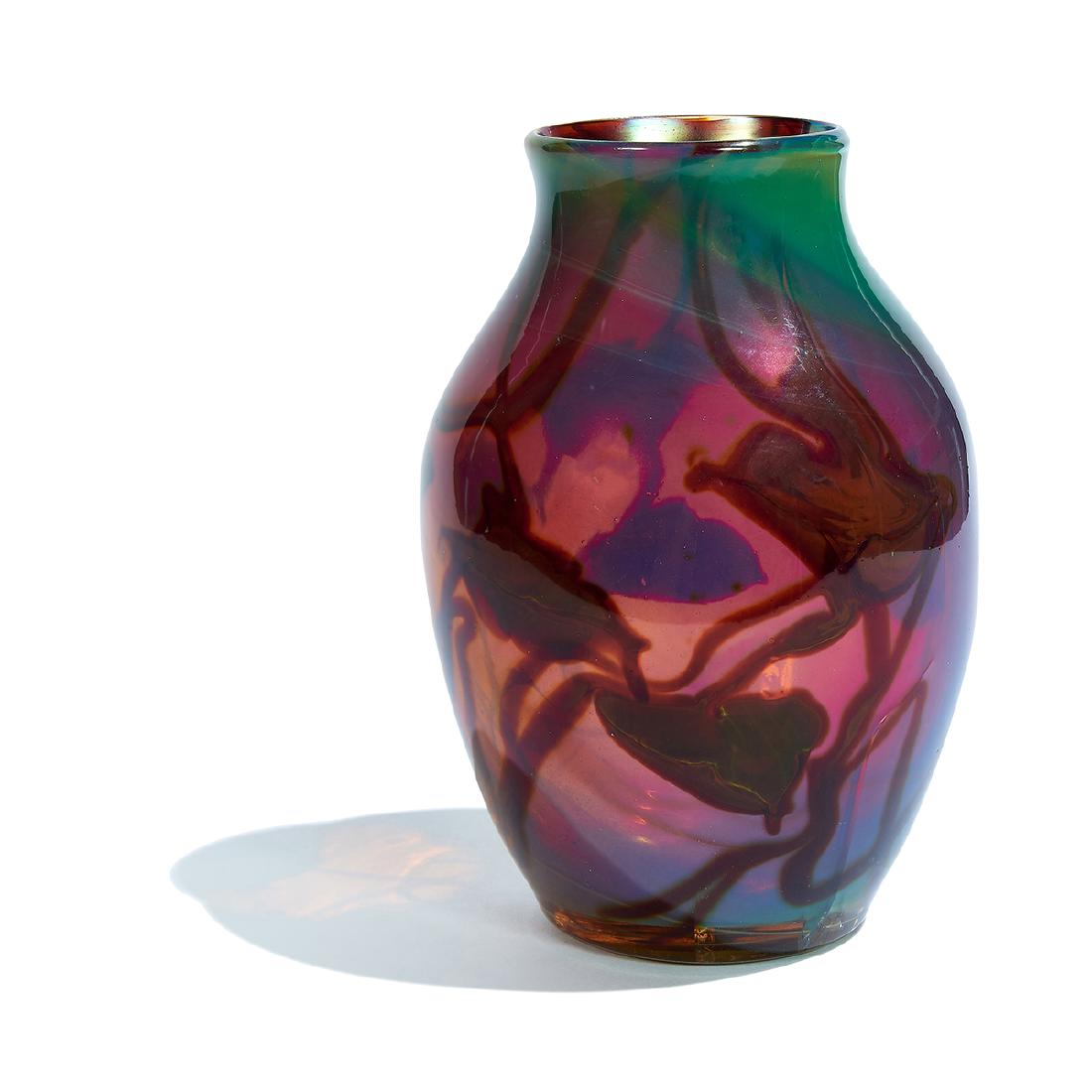 In the Manner of L. C. Tiffany paperweight vase (1 of 4)