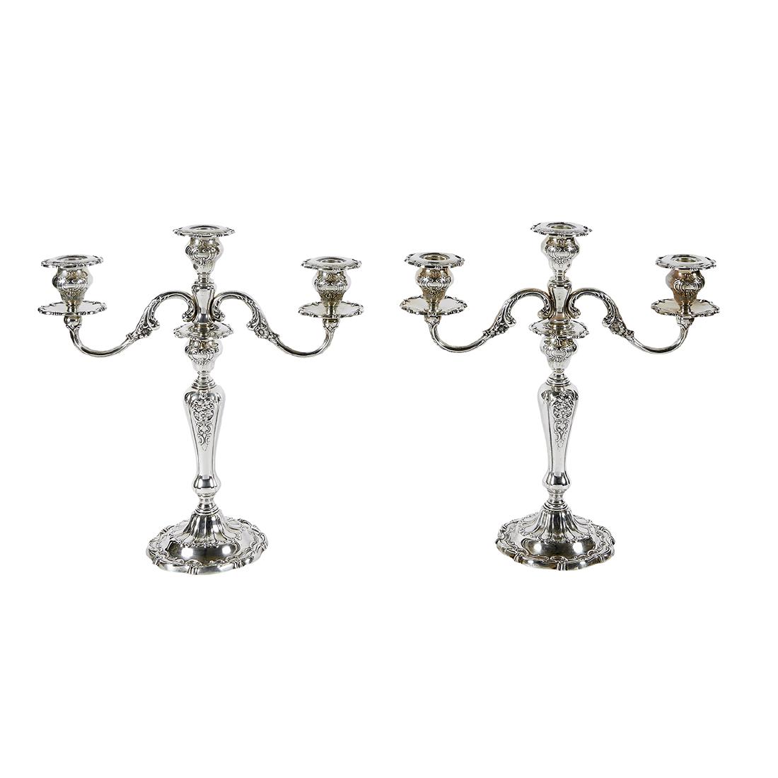 Gorham Mfg. Co. Louis XV candelabra, pair (1 of 2)