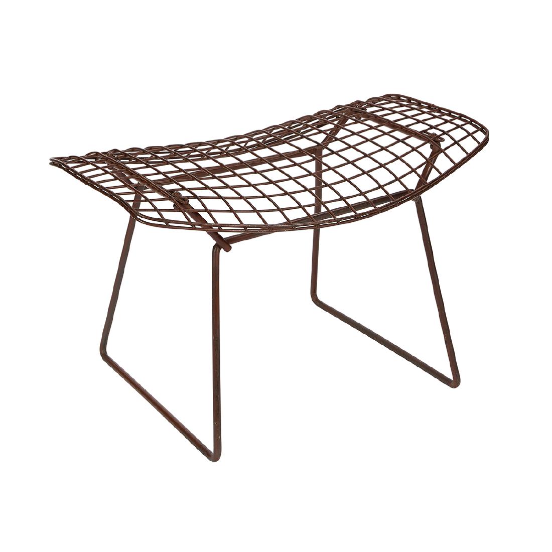 Harry Bertoia ottoman: Harry Bertoia (1915-1978) ottoman East Greenville, Pennsylvania steel 24"w x 17"d x 15"h