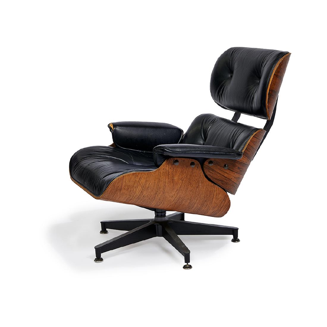 Eames for Herman Miller 670 lounge chair: Charles Eames (1907-1978) & Ray Eames (1912-1988) for Herman Miller 670 lounge chair Zeeland, Michigan, 1960s rosewood, leather repairs to wood 33"w x 28"d x 33"h