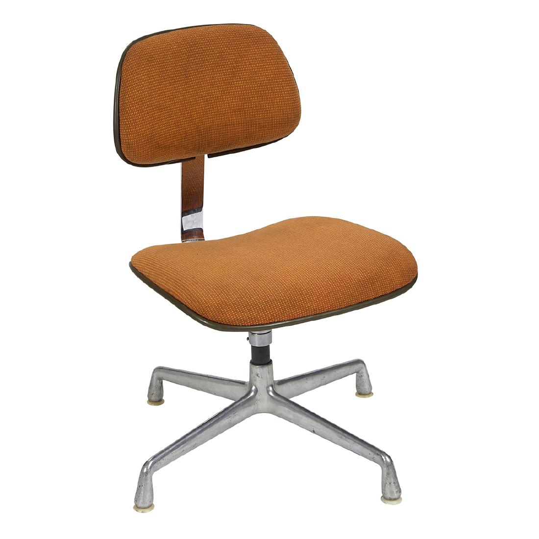 Eames for Herman Miller office chair: Charles Eames (1907-1978) & Ray Eames (1912-1988) for Herman Miller office chair Zeeland, Michigan, 1960s aluminum, steel, plastic, Alexander Girard upholstery 25"w x 25"d x 30"h