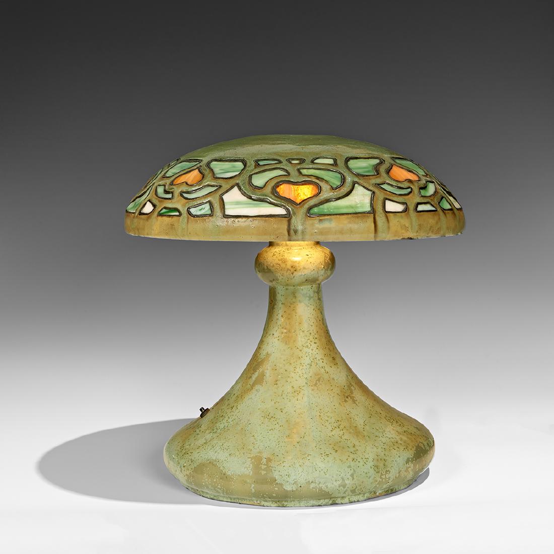 Fulper Pottery Co. Mushroom table lamp, No. L6A (1 of 3)