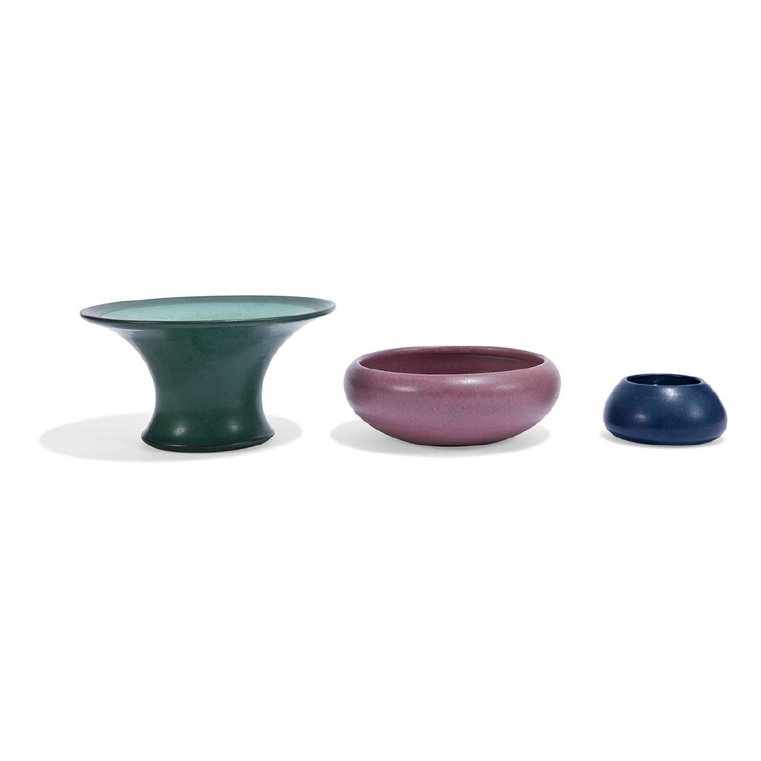 Marblehead Pottery, (3) bowls (1 of 4)