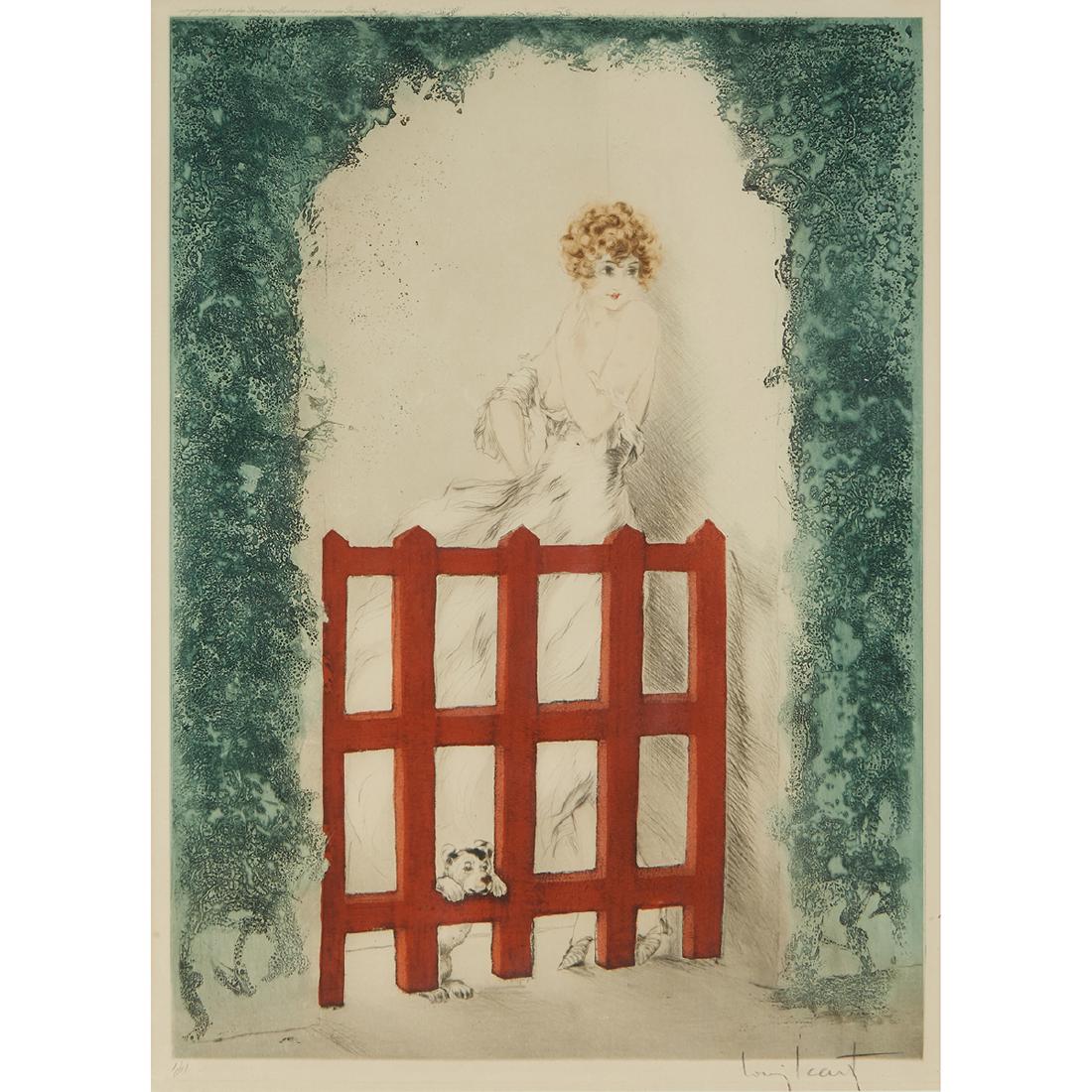 Louis Icart, Femme et chiot (1 of 2)