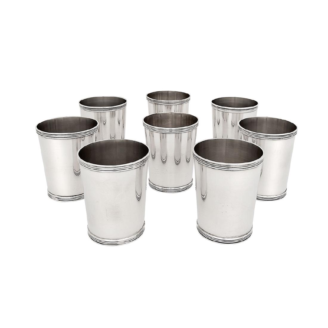 Frank W. Smith Silver Co. mint julep cups, eight (1 of 3)