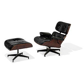 Eames / Herman Miller lounge chair and ottoman (1 of 1)