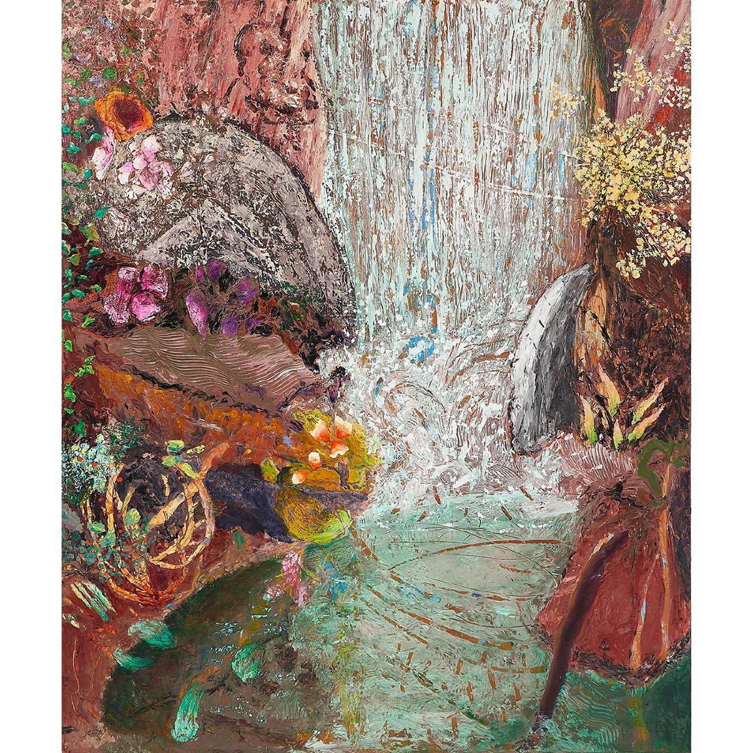 Jim Waid, Cascade, acrylic on canvas (1 of 2)