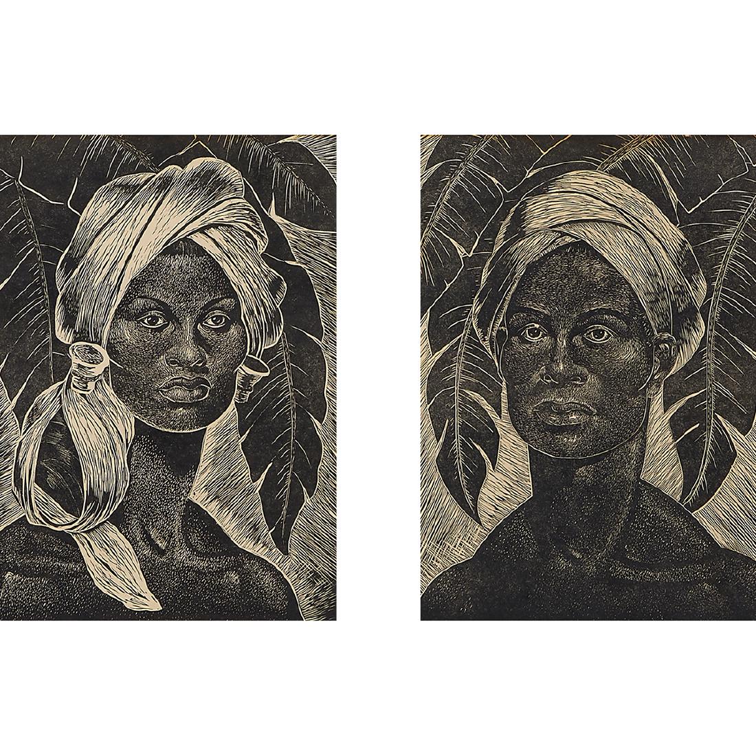 Margaret Burroughs, Two Portraits, 1957 (1 of 2)