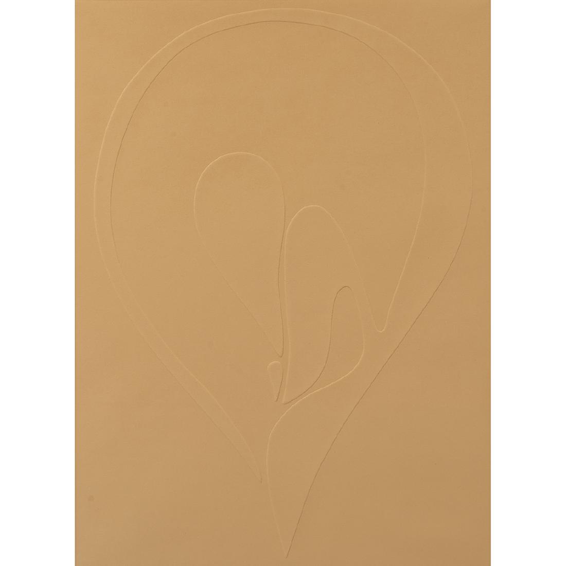 Jack Youngerman, White Intaglio (2), 1972: Jack Youngerman (American/French, b. 1926) White Intaglio (a pair of works), 1972 intaglio prints signed and dated lower right edition of 150 35 1/2" x 26 1/2" each Provenance: Medici II Gallery, Bay