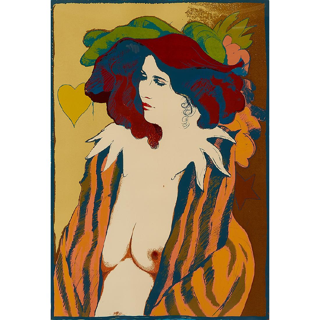 Frank Gallo, Carol, color screenprint: Frank Gallo (American, b. 1933) Carol color screenprint signed lower right blind stamp bottom corner edition of 300 38 1/2" x 27"