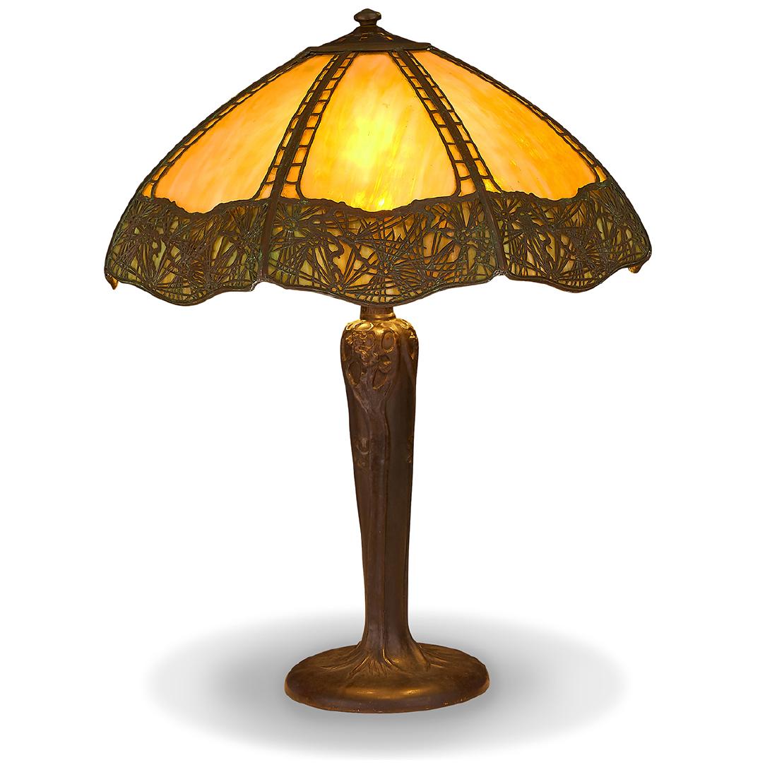 Handel Pine Needle metal overlay table lamp (1 of 4)