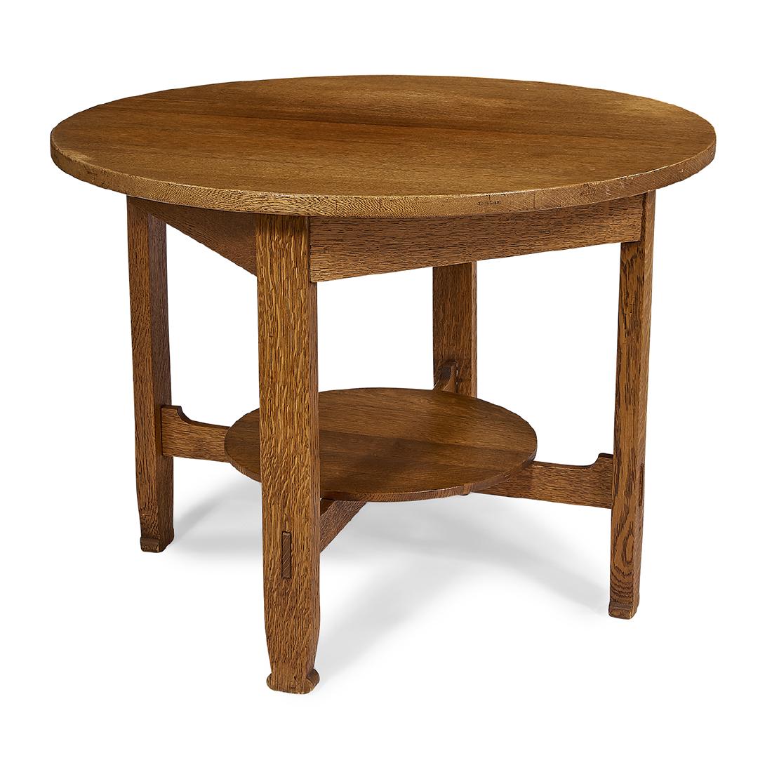 Stickley Brothers lamp table, #2684 40"dia x 30 1/2"h (1 of 1)