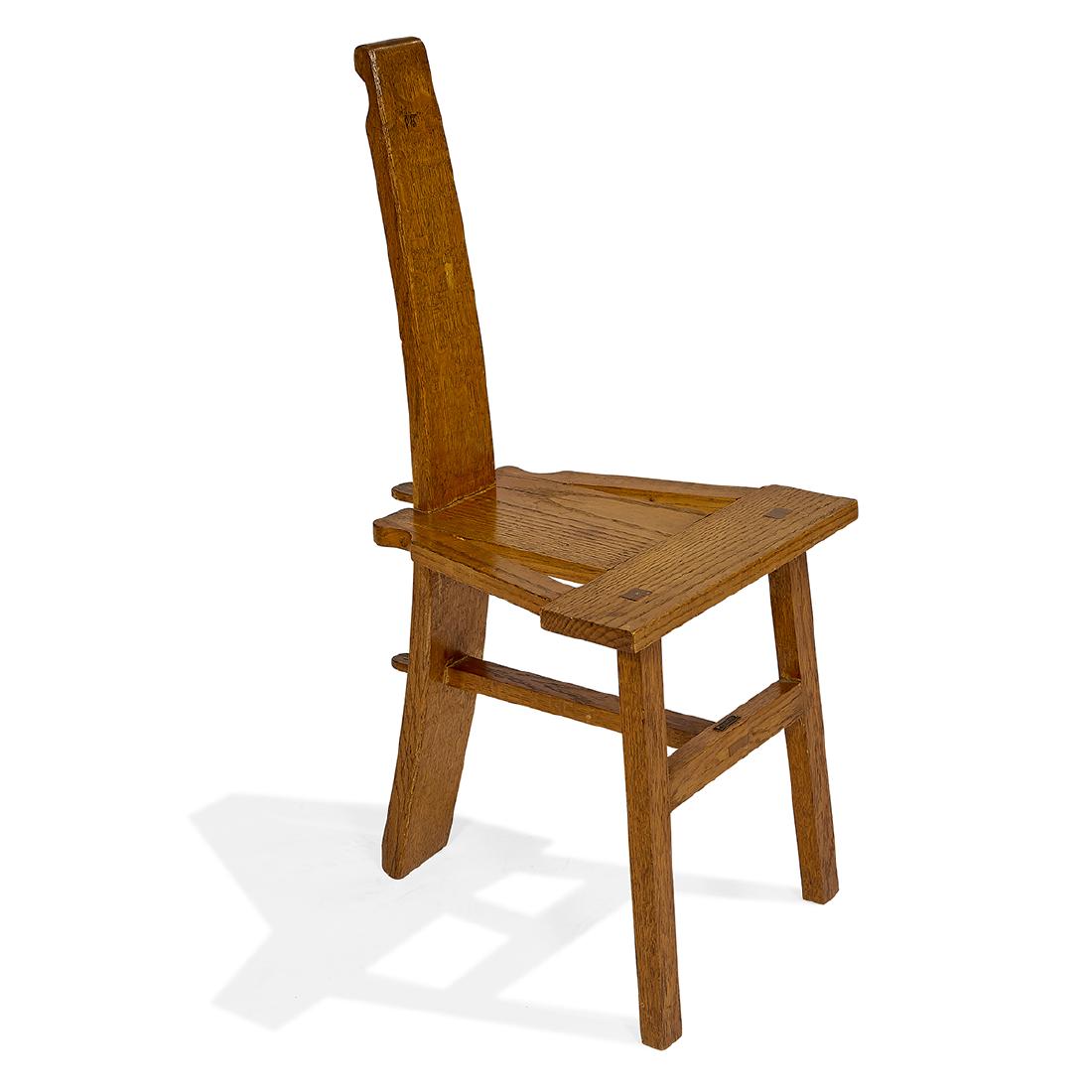 Irish Arts & Crafts Tuam or Sligo three-leg chair (1 of 3)