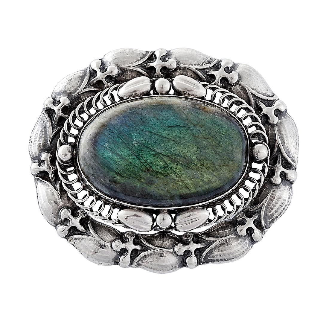 Georg Jensen Oval Brooch, #109 2
